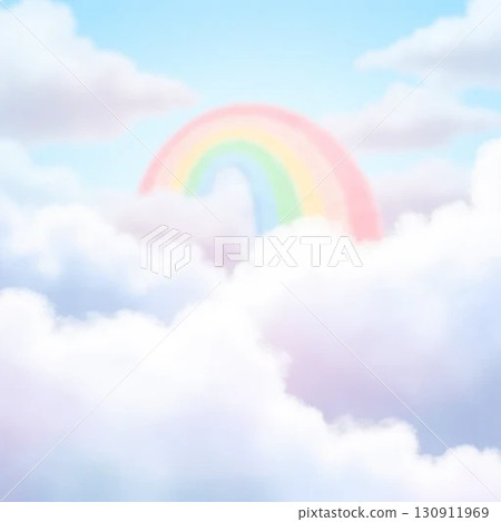 rainbow on sky illustration rainbow on sky illustration 130911969