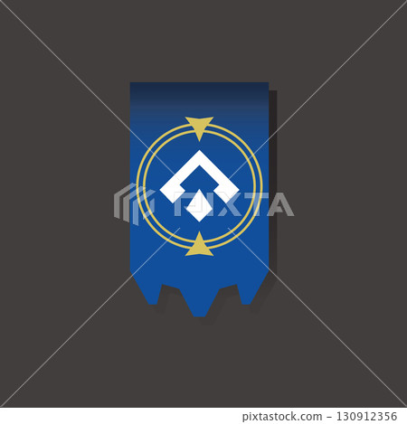Blue Banner with modern symbol. Blue Banner with modern symbol. 130912356