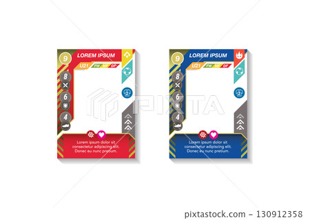 Sports picture frame template set collection. 130912358