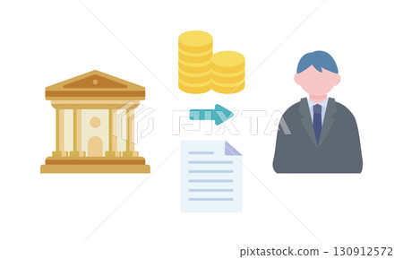 商人向銀行獲得貸款 130912572