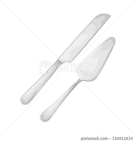 Illustration of cake knife Illustration of cake knife 130912610