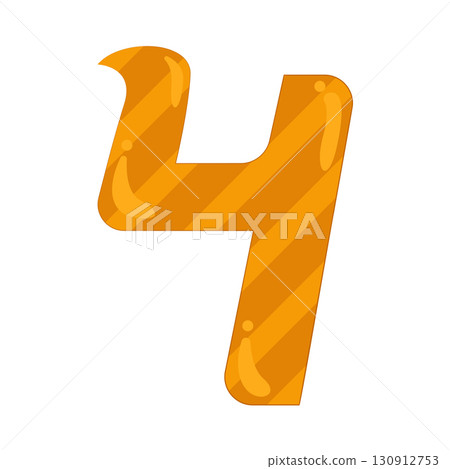 Illustration of Number 4 130912753