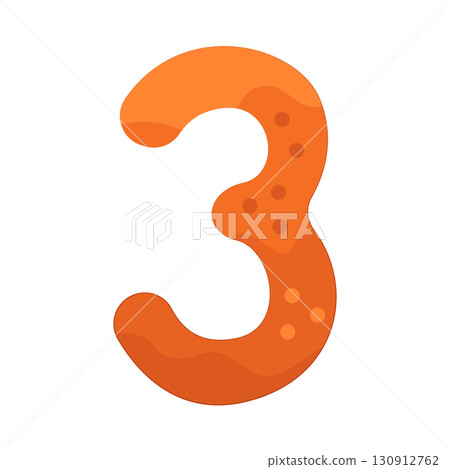 Illustration of Number 3 Illustration of Number 3 130912762