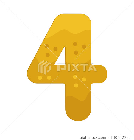Illustration of Number 4 Illustration of Number 4 130912763