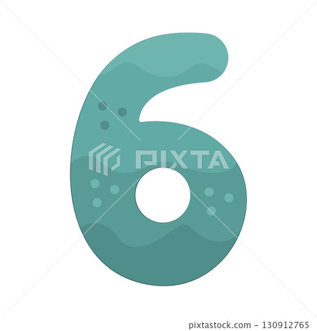 Illustration of Number 6 130912765