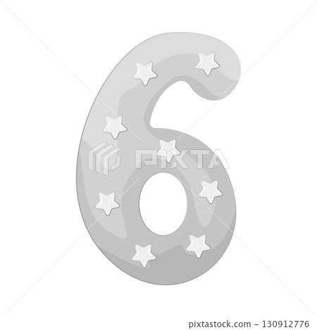 Illustration of Number 6 130912776
