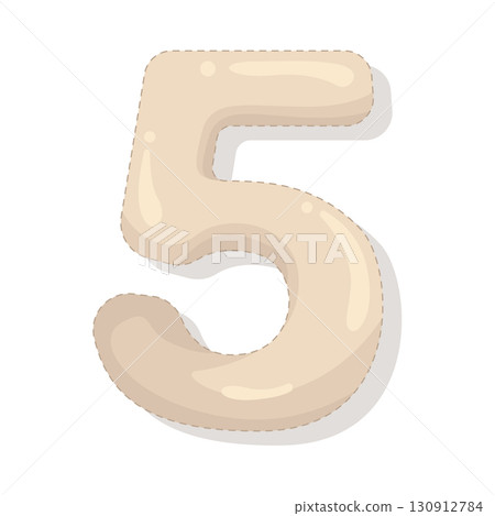 Illustration of Number 5 Illustration of Number 5 130912784