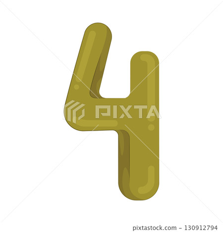 Illustration of Number 4 Illustration of Number 4 130912794