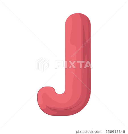 Illustration of Alphabet Letter J 130912846