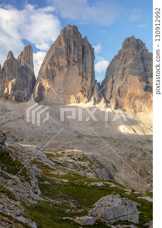 Tre Cime di Lavaredo in the Shadow of the Clouds Tre Cime di Lavaredo in the Shadow of the Clouds 130912992