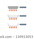 Cross section of a frying pan 130913053