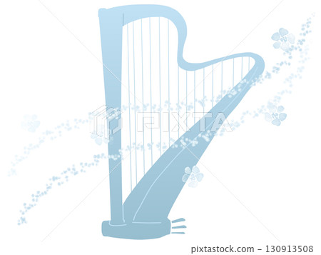 Simple harp illustration Simple harp illustration 130913508