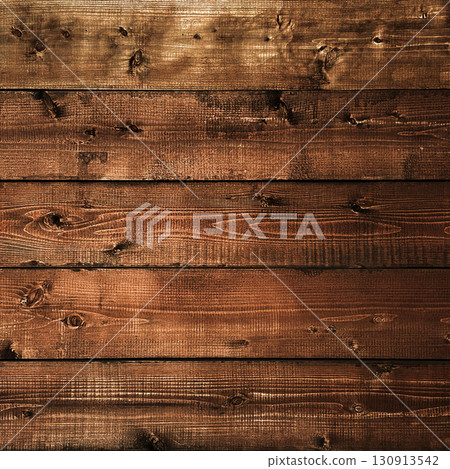 棕色木牆的方形背景圖像，帶有紋理和結 130913542