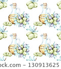 Olives and olive oil seamless pattern background wallpaper showcasing Italian cuisine and natures beauty with watercolor illustrations 130913625