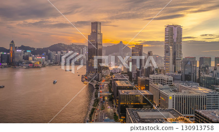 Sept 6 2025 Serene View from Tsim Sha Tsui Waterfront Sunset Sept 6 2025 Serene View from Tsim Sha Tsui Waterfront Sunset 130913758