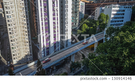 Sept 13 2025 Flyover above residential buildings in Shek Tong Tsui 130914146