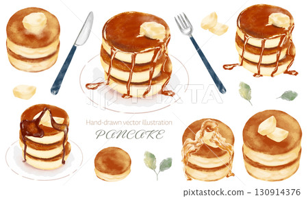 水彩煎餅插圖集 130914376
