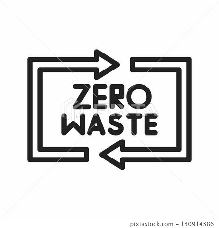 Zero Waste Icon icon. Suitable for mobile apps, web apps and print media. 130914386