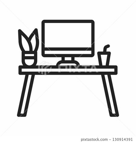 Workspace setup icon. Suitable for mobile apps, web apps and print media. 130914391