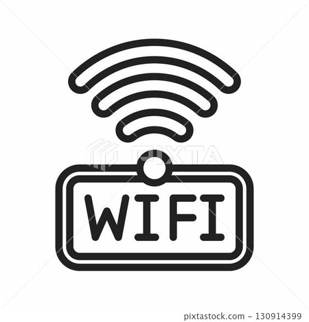 Wifi icon icon. Suitable for mobile apps, web apps and print media. Wifi icon icon. Suitable for mobile apps, web apps and print media. 130914399