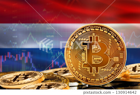 Investors in cryptocurrency and Blockchain Technology in Netherlands, Concept. Bitcoin with Netherlands flag in the background Investors in cryptocurrency and Blockchain Technology in Netherlands, Concept. Bitcoin with Netherlands flag in the background 130914642