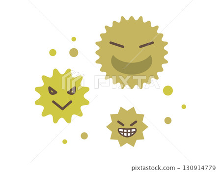 Germs characters with evil smiles Germs characters with evil smiles 130914779