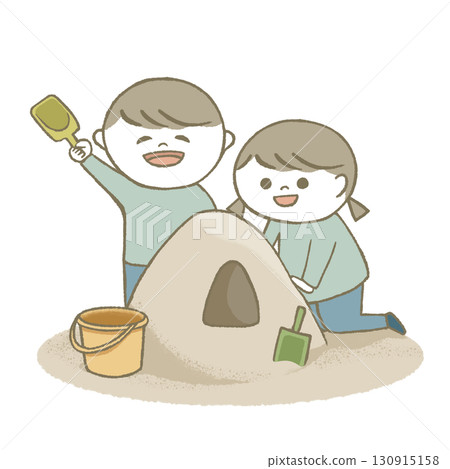 孩子們玩沙子 130915158