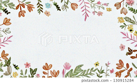 A gentle touch of flower and leaf frame 130915284