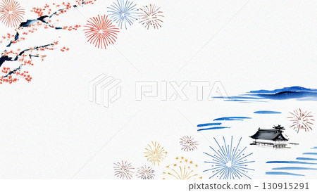 Illustration to feel the texture of Japanese paper Illustration to feel the texture of Japanese paper 130915291