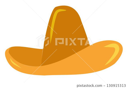 Mexican hat doodle, white background, cultural design, festive flair. Mexican hat doodle, white background, cultural design, festive flair. 130915313