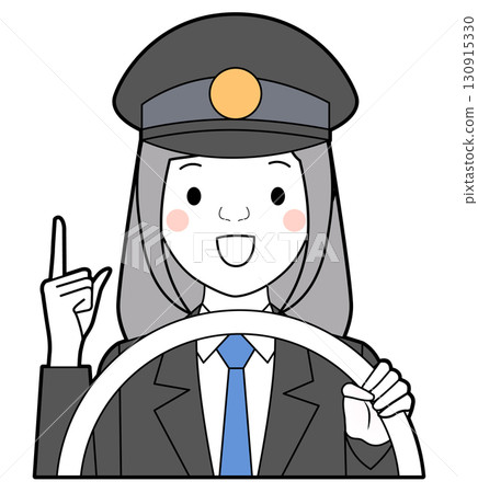 一位女士開車時豎起食指 130915330
