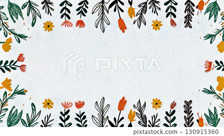 Floral frame with a gentle touch 130915360