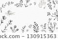Stylish plant and leaf frame material 130915363