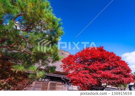 [World Heritage Site] Shirakawa-go in full autumn color [Gifu Prefecture] 130915659