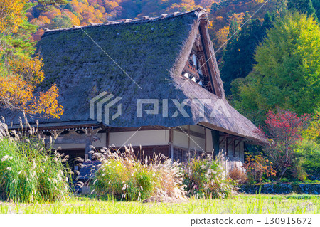 [World Heritage Site] Shirakawa-go in full autumn color [Gifu Prefecture] 130915672