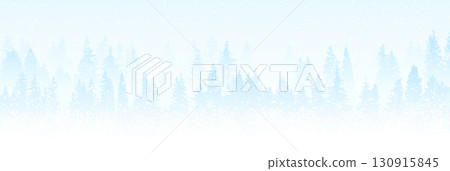 Winter landscape, snow banner, Christmas background, forest 130915845