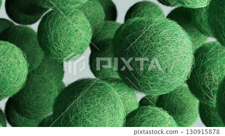 Floating Green Wire Spheres Floating Green Wire Spheres 130915878