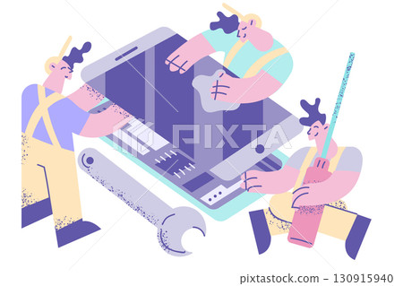 Electronics repair service concept Electronics repair service concept 130915940