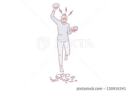 Feeling angry and furious concept 130916341