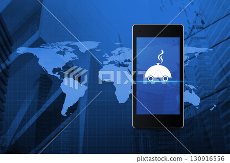 Business food delivery online concept, Elements of this image furnished by NASA 130916556