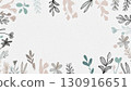 Stylish plant illustration frame 130916651