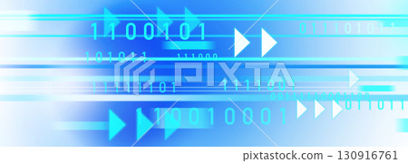 Dynamic blue digital background with binary code and arrow, symbolizing technology and data transfer Dynamic blue digital background with binary code and arrow, symbolizing technology and data transfer 130916761