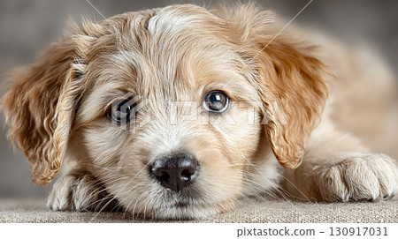 Lying puppy (golden retriever) 130917031