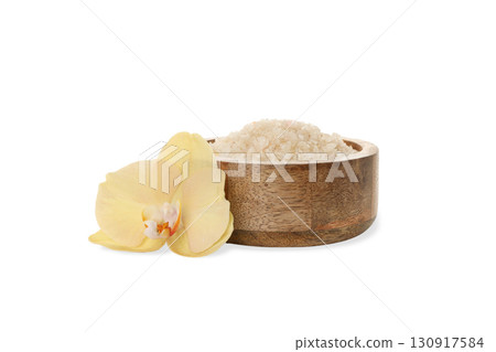 Orchid bath salt for a soothing spa treat, on white, PNG Orchid bath salt for a soothing spa treat, on white, PNG 130917584