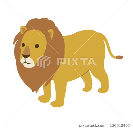 A simple illustration of a male lion 130918403