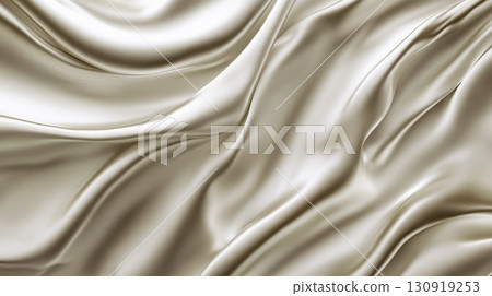 米色絲質波浪紋理面料 130919253