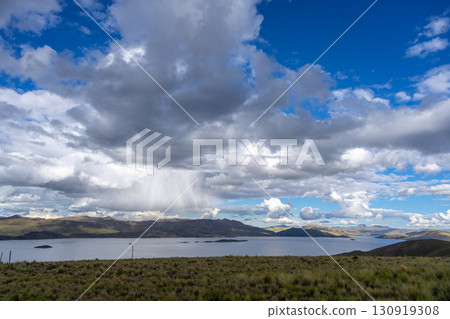 Storm clouds over Lake Lagunillas in the Peruvian highlands Storm clouds over Lake Lagunillas in the Peruvian highlands 130919308