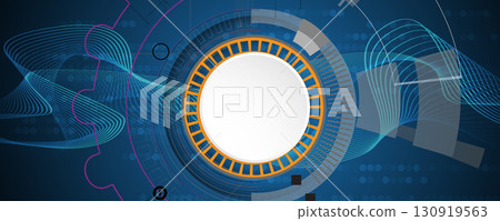 Technology and science innovation circle business background 130919563
