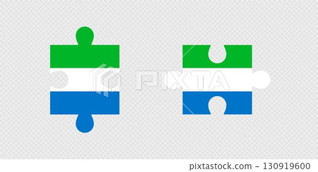 Puzzle Pieces with Sierra Leone Flag. 130919600