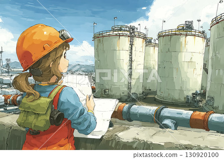 Miyu Series: Miyu inspects the oil terminal at the port 130920100